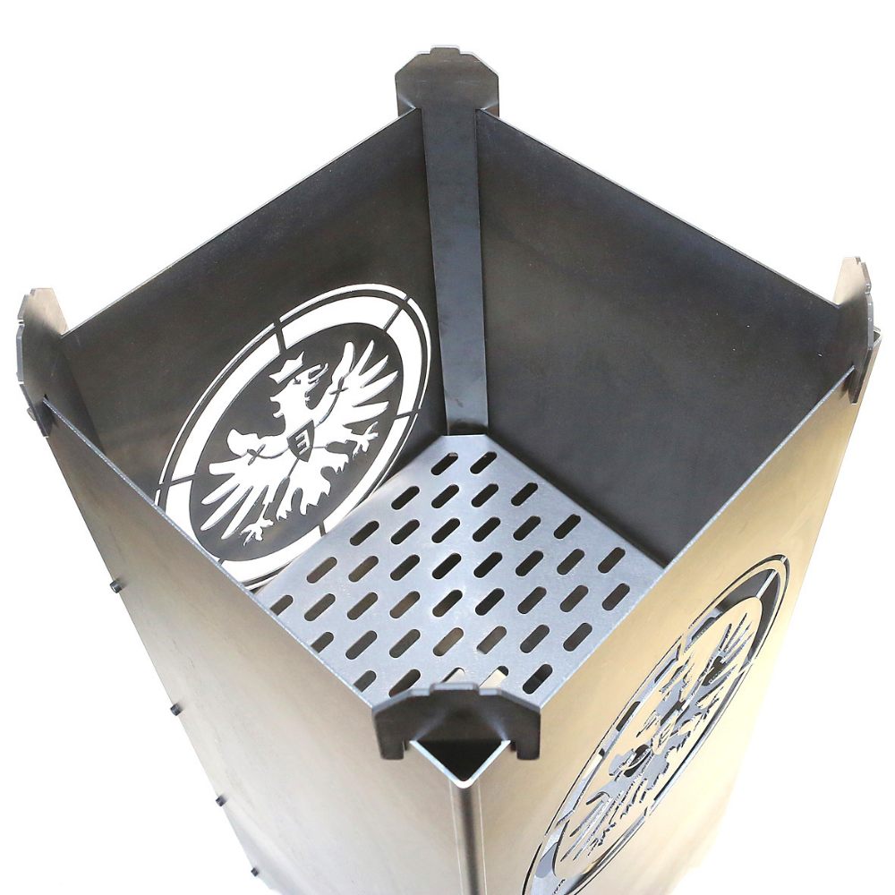 Grillplatten Halter und Einlegelochblechboden für Feuersäule