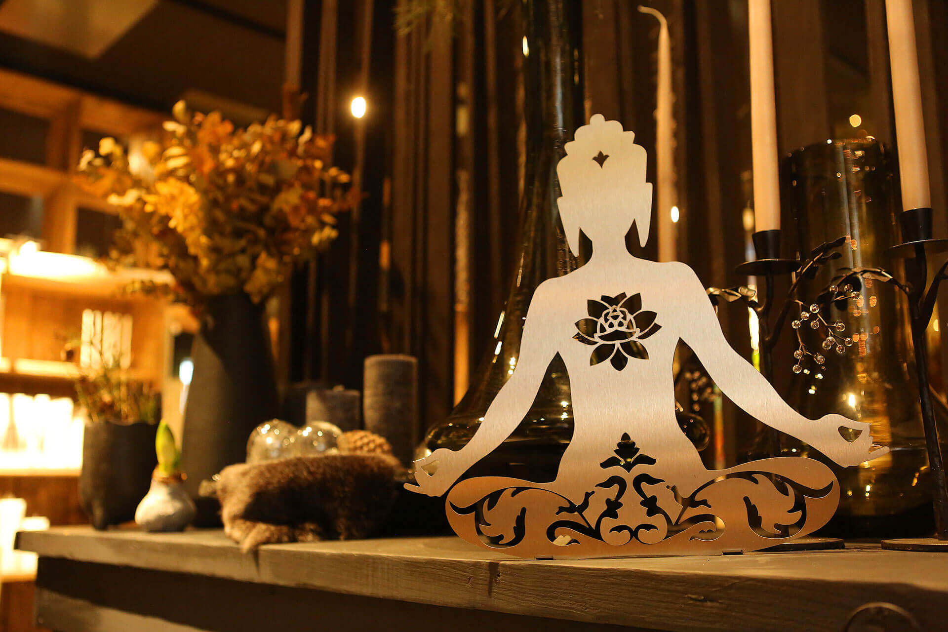 Buddha aus Edelstahl handgefertigt