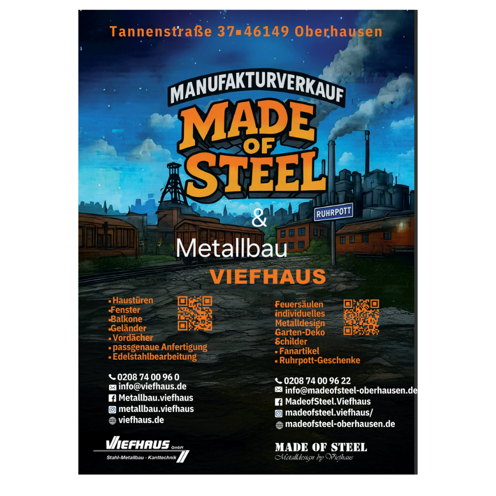 Manufakturverkauf Oberhausen | Made of Steel & Metallbau Viefhaus  – #daskannmetallbau