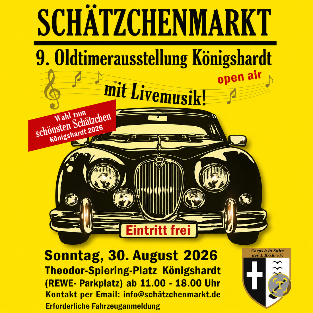 Schätzchenmarkt 2026 in Oberhausen Königshardt - Oldimer, Livemusik & Ruhrpott Atmosphäre