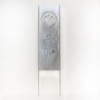 Gartenstecker Eintracht Frankfurt Logo mit Fußballer