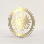 Edelstahl Aufsteller mit dem Logo Eintracht Frankfurt