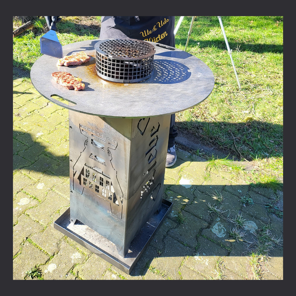 Grillplatten Aufsatz für Feuersäulen