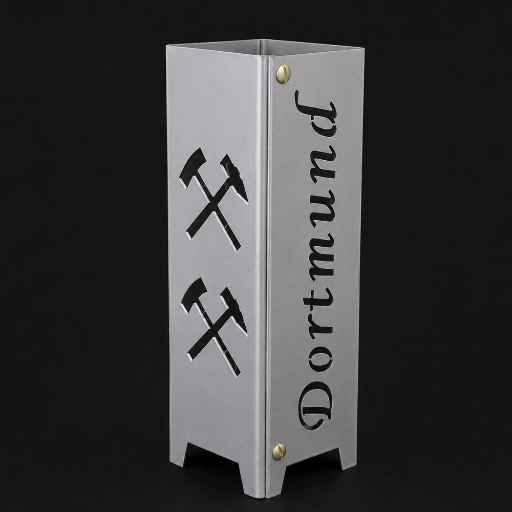 Dortmund Teelicht aus Metall | Ruhrpott Geschenk | Made of Steel