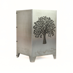 Feuersäule Baum aus Stahl gefertigt. 300 x 300 x 490 mm hoch