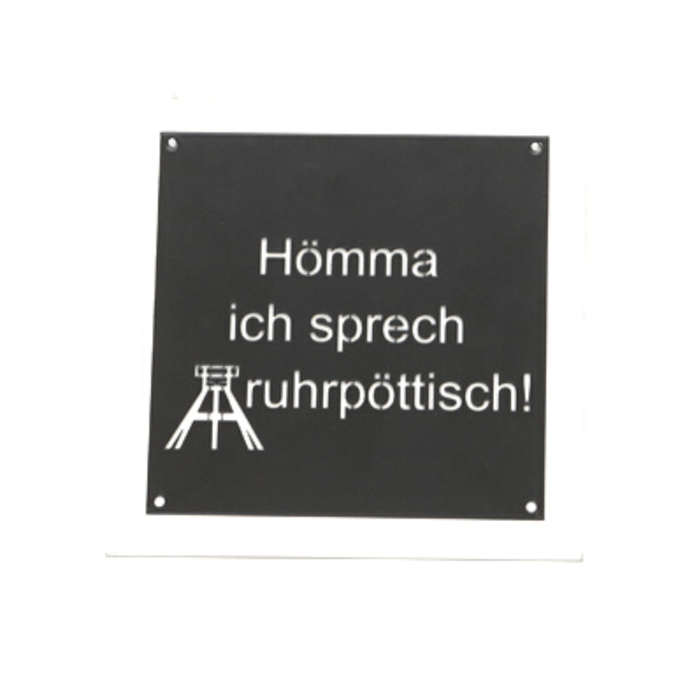 Metallschild: Ruhrpott Sprache
