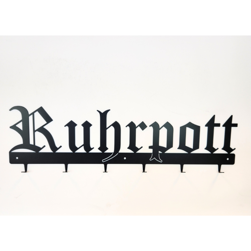 Kleine Garderobe / Schlüsselbrett aus Metall