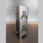 Teelicht Dortmund aus hochwertigen Stahl gefertigt und in schwarz matt feinstruktur pulverbeschichtet