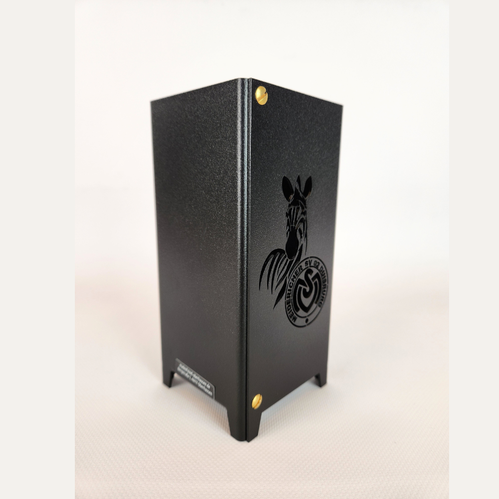 Windlicht MSV aus Stahl gefertigt und in schwarz matt feinstruktur pulverbeschichtet