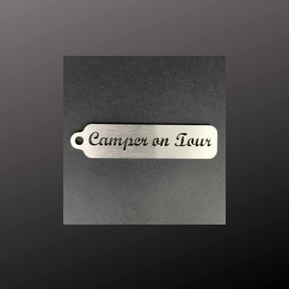 Schlüsselanhänger aus Edelstahl für Camper