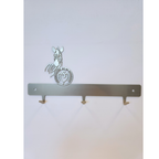 Kleine Garderobe / Schlüsselbrett auf Metall gefertigt mit dem MSV Logo