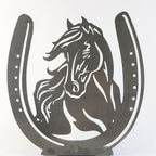 Pferdekopf im Hufeisen zum Aufstellen