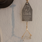 Glück ist jemanden zu haben wie Dich. Unser Türschild zum aufhängen aus Stahl gefertigt - zweiteilig -