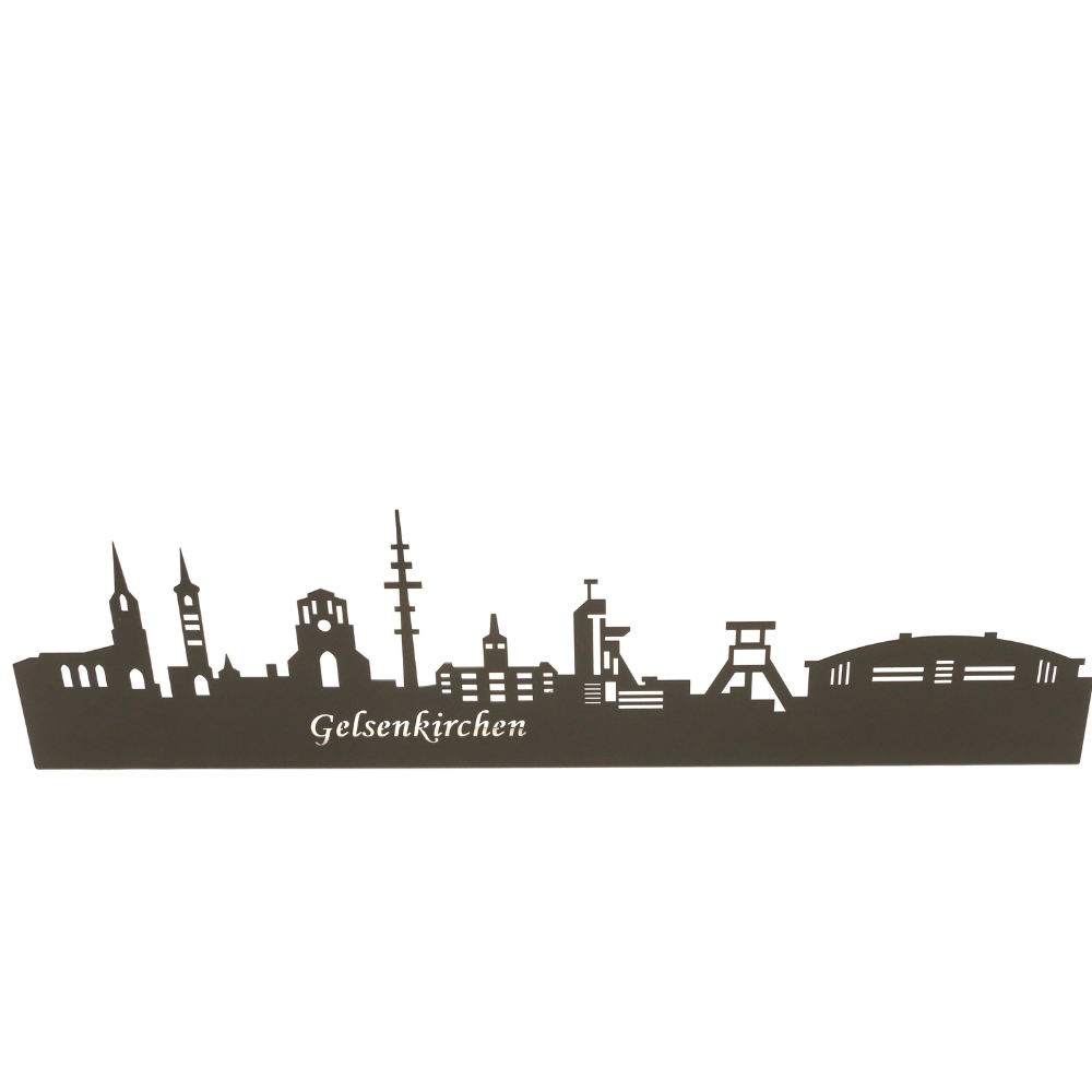 Skyline Gelsenkirchen aus Metall zur Wanddekoration zum aufhängen