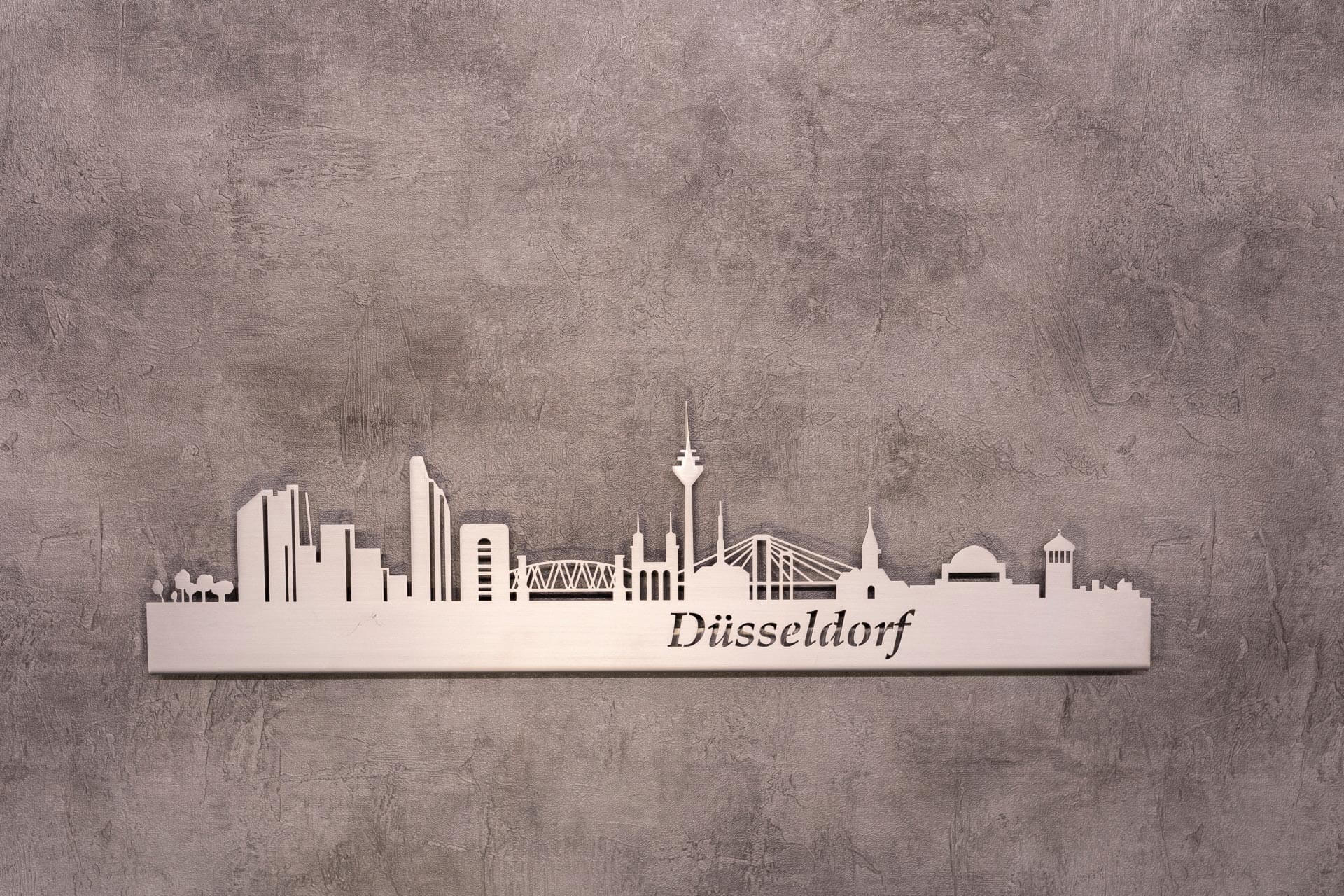 Düsseldorf Skyline aus Metall