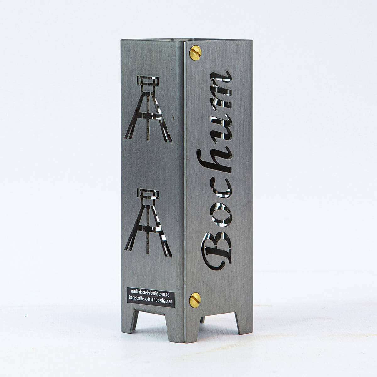 Teelicht aus metall für die stadt Bochum