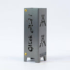 Teelicht Glück auf mit Förderturm Symbol aus stahl