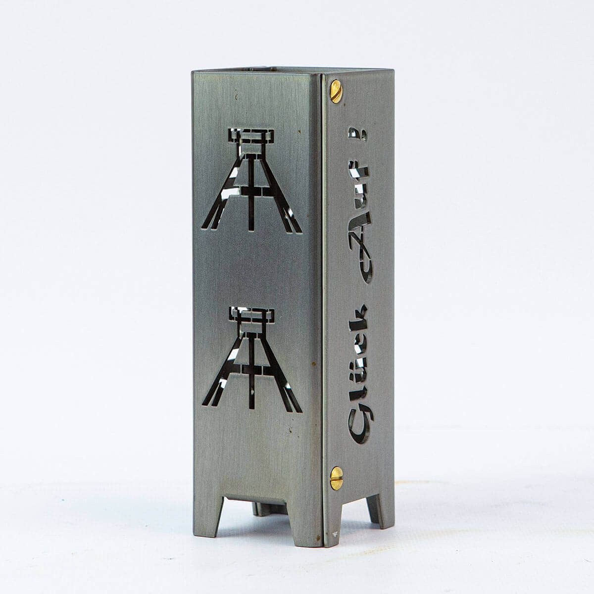 Teelicht Glück auf aus Metall