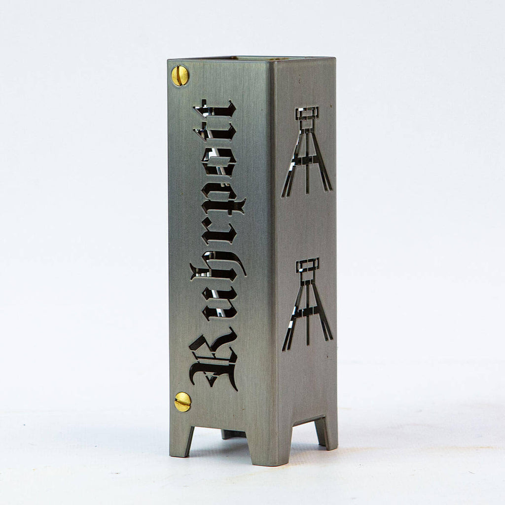 Teelicht Ruhrpott aus Metall mit Förderturm