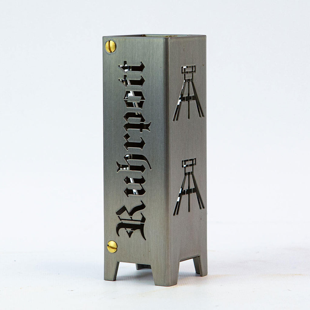 Teelicht aus Metall für den ruhrpott mit Zechen Symbolen