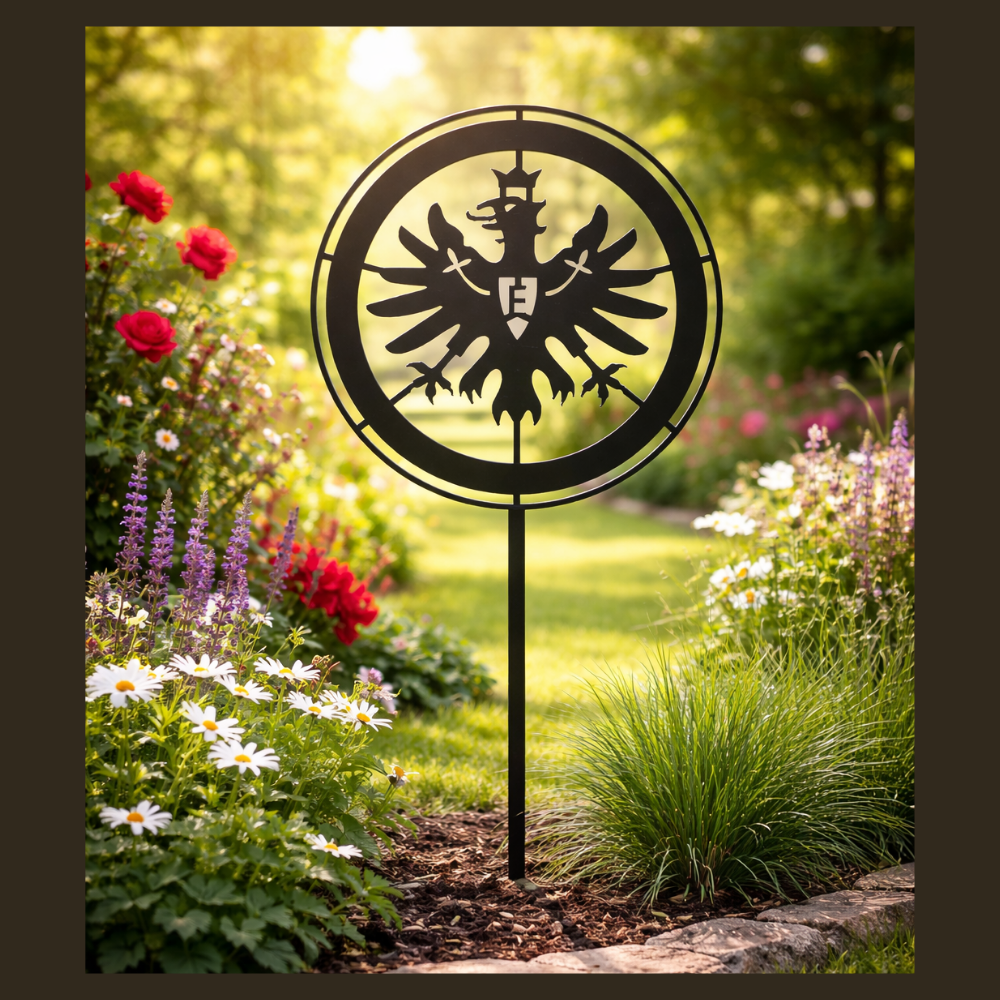 Eintracht Frankfurt Gartenstecker aus Metall als offizielles Lizenzprodukt