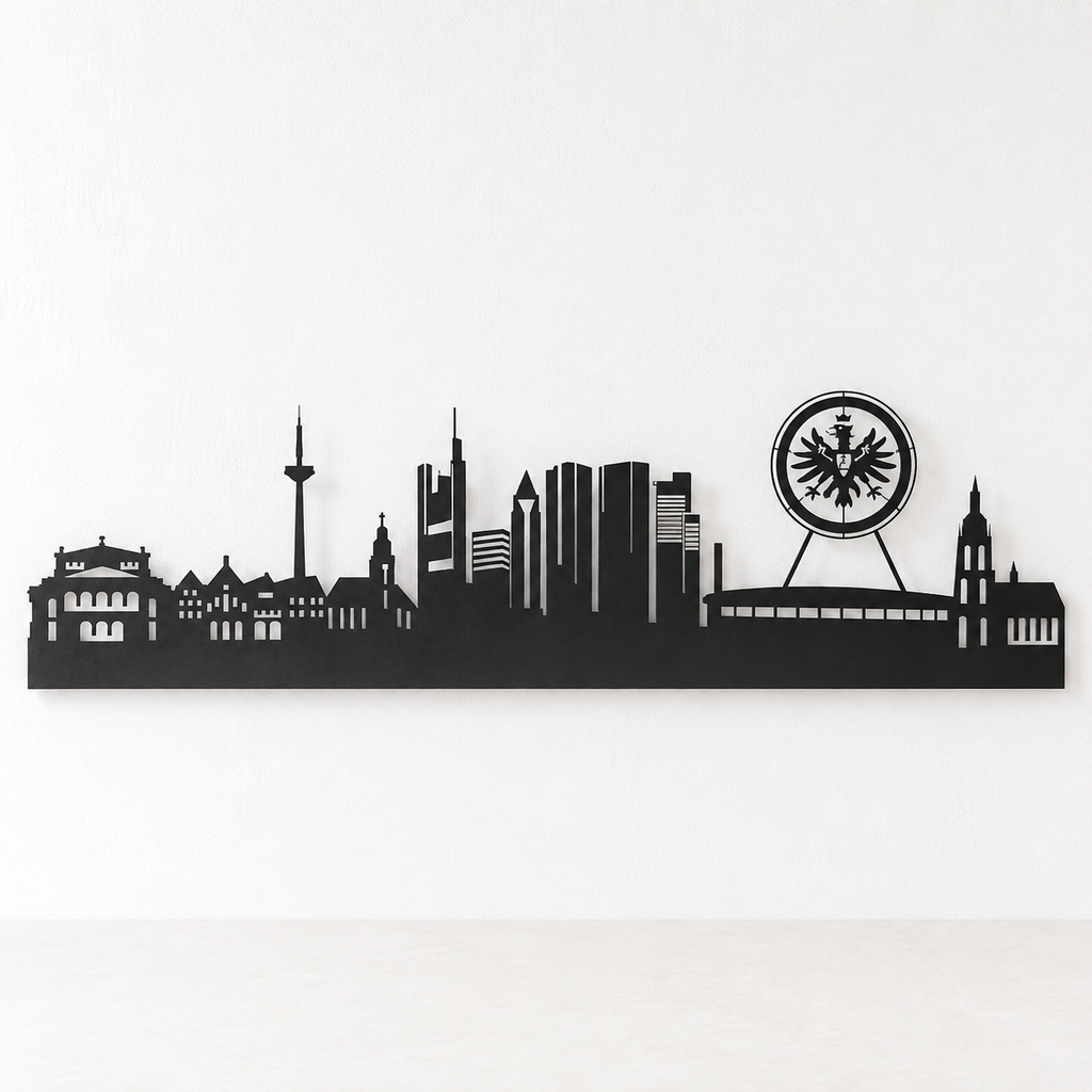 Eintracht Frankfurt Skyline aus Metall als offizielles Lizenzprodukt