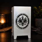 Eintracht Frankfurt Windlicht aus Metall als dekorative Fandeko im Wohnbereich