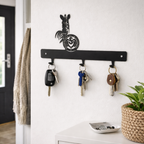 MSV Duisburg kleine Garderobe und Schlüsselbrett mit Logo in Schwarz matt