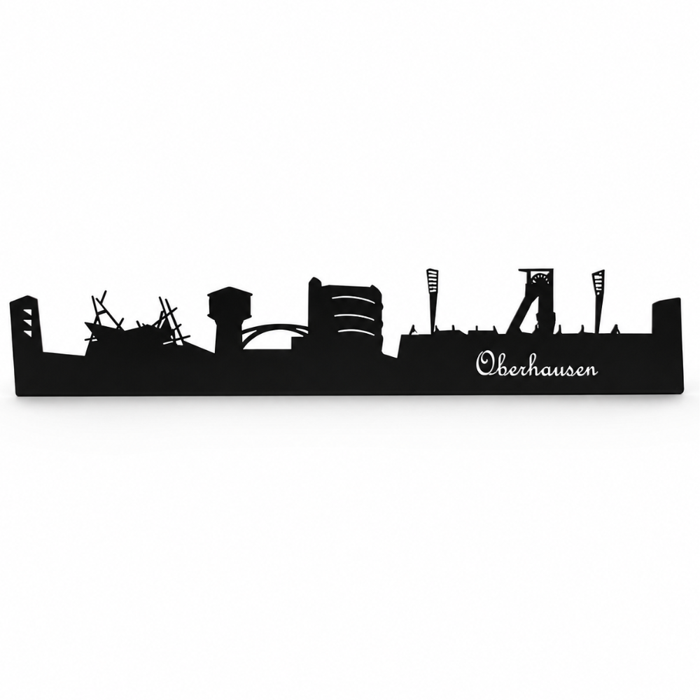 Oberhausen Skyline aus Metall mit RWO Stadion als Wanddekoration