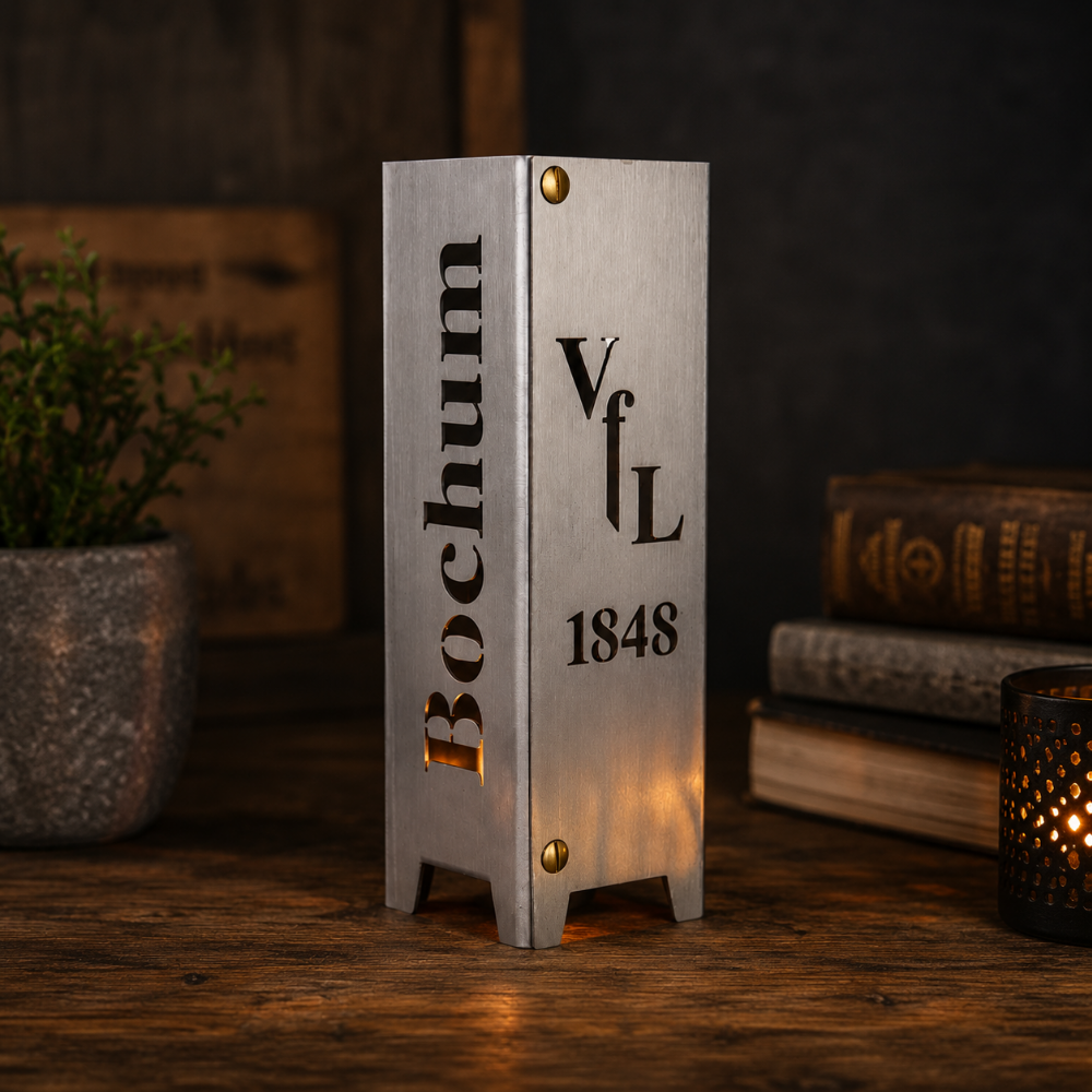 VfL Bochum Windlicht aus Metall – offizielles Lizenzprodukt