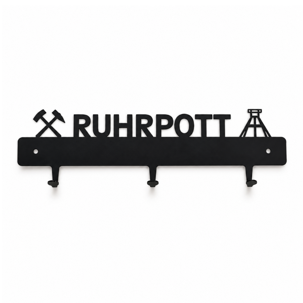 Kleine Garderobe / Schlüsselbrett aus Metall
