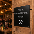 Metallschild: Ruhrpott Sprache