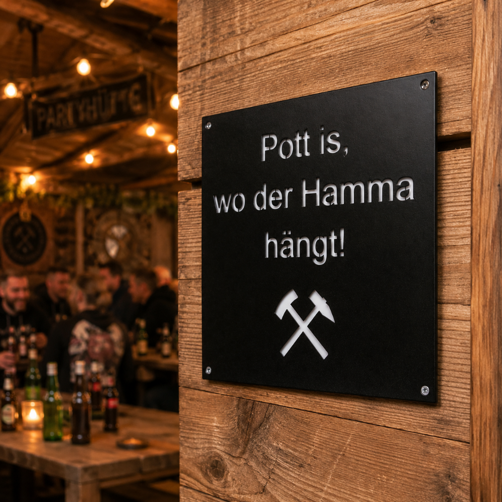 Metallschild: Ruhrpott Sprache