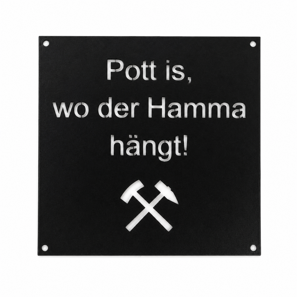 Metallschild: Ruhrpott Sprache