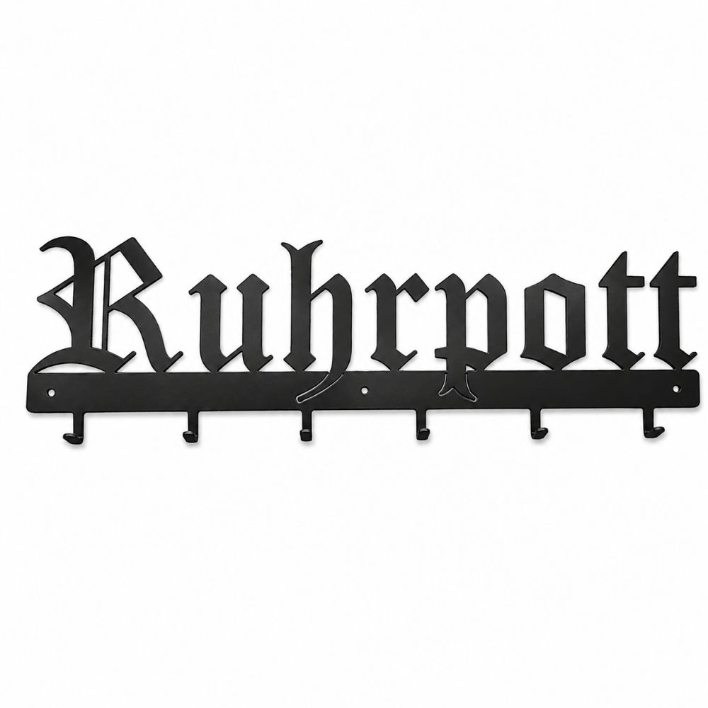 Kleine Garderobe / Schlüsselbrett aus Metall