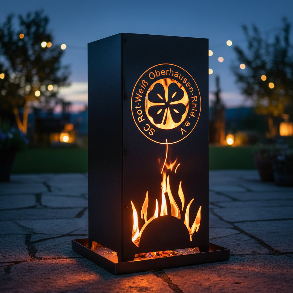 RWO Feuersäule aus Stahl mit natürlich entwickelter Rostpatina