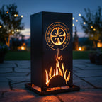 RWO Feuersäule aus Stahl mit natürlich entwickelter Rostpatina