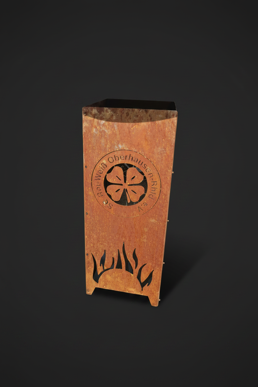RWO Feuersäule aus Stahl mit natürlich entwickelter Rostpatina