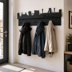 Wandgarderobe Oberhausen aus Stahl 800 x 280 mm mit 8 Haken
