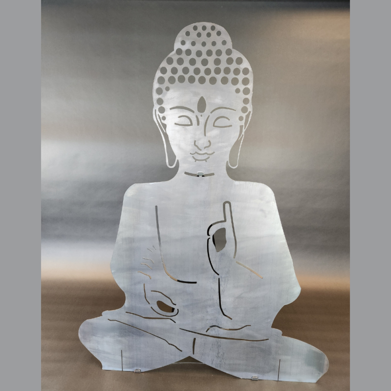 Gartengestaltung Buddha Tara Figur sitzend aus Metall